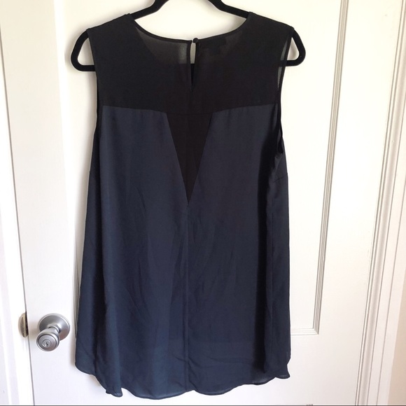 Metaphor Black and Navy Blue Sleeveless Blouse - Picture 2 of 5